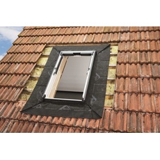 Original Roto EZB Anschlussschürze Außen ASA | Montageschürze für Roto Dachfenster der Baureihe Designo Rx ECO | für zuverlässigen Schutz vor Feuchtigkeit und Witterungseinflüssen | Größe 065/xxx