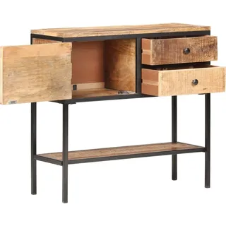 vidaXL Sideboard 85x30x80 cm Raues Mangoholz - Braun