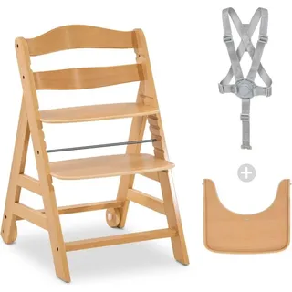 Hauck Hochstuhl Alpha Move - mit Essbrett und Rollen - Braun