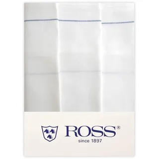 Ross 3er Pack Zwirn Halbleinen Geschirrtücher Kellnertuch blau, 45x65 cm