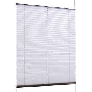 K-Home Klemmfix-Plissee Florida Weiß 30 x 130 cm (B x L) einzigartiges Design mit bezauberndem Lichteffekt