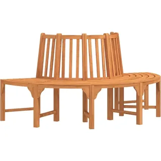 vidaXL Baumbank Halbrund Ø208 cm Massivholz Eukalyptus - Braun
