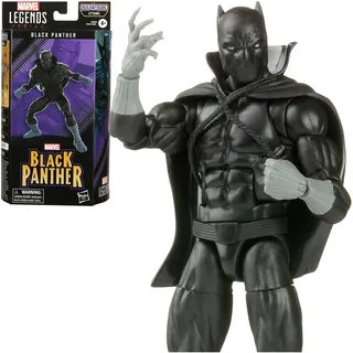 Marvel Press Hasbro Legends Series Black Panther, bewegliche Actionfigur Sammelfigur - Schwarz