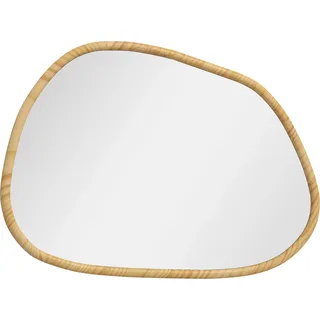 Homcom Asymmetrisch Wandspiegel 70 x 50 cm Natur