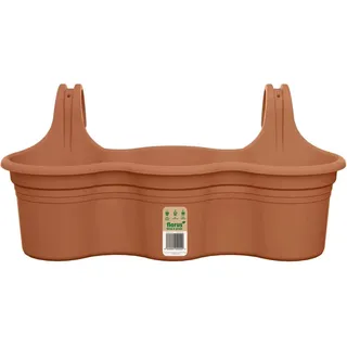 Florus Balkon-Hängetopf Mediterran Trio 52 cm x 26,2 cm x 24 cm Terra