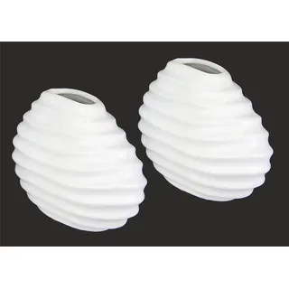 I.GE.A. Kleine Vase Weiß 30 cm