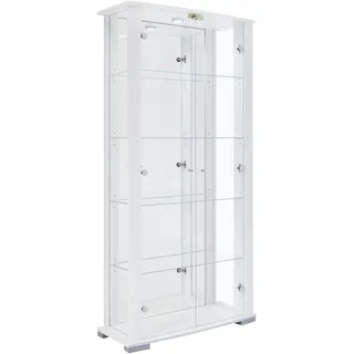 fif Möbel Standvitrine Stella 86 x 38 x 178 cm Weiß