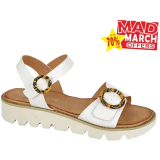 Cipriata Mimi Neckholder Damen Freizeit Kleid Designer Keilabsatz Sandalen Weiß