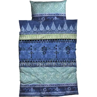 Casatex Indi ornamental Blau 155 x 220 cm + 2 x 40 x 80 cm