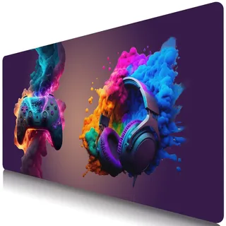 BOLELAW XXXL Mauspad 1200x600 mm Gaming Mauspad mit Genähten Kanten rutschfest Wasserdicht Gummibasis Gemalt Muster Dekorative Mauspad für PC Büro Laptop Gaming Computer, Spielekonsole