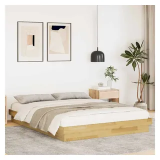 vidaXL Massivholzbett ohne Matratze 160x200 cm Eichenholz
