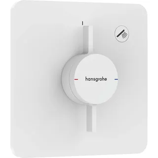 Hansgrohe DuoTurn Q Mischer, Unterputz, 1 Verbraucher, Soft Edge Rosette, 75614700 Dusch-Mischbatterie Weiß