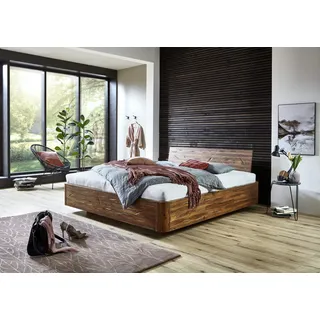 Sam SAM® Schwebebett Holzbett Akazienholz 140 x 200 cm geschlossenes Kopfteil TENERIFFA