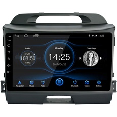 EZoneTronics Android Carplay Autoradio Stereo für Kia Sportage 2010-2015 9 Zoll Touchscreen High Definition GPS Navigation Head Unit Bluetooth WiFi USB Lenkrad Control Player 2G RAM + 32G ROM