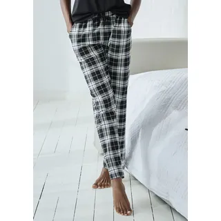 VIVANCE Dreams Pyjamahose mit Schwarz-Weiß-Druck, schwarz-weiß