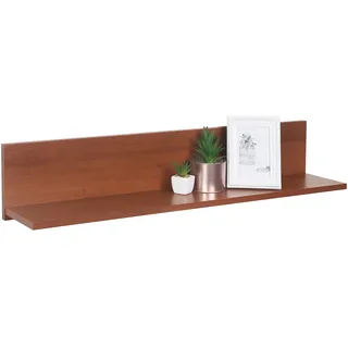 RICOO Wandregal 98 x 19 x 19 Braun Rustikal Eiche, Spanplatte aus Holz, Hängereral WM052-ER, Regal Wand, Bücherregal Bilderregal Fotoregal Küchenregal Hängend Wandboard Regalbrett Schweberegal