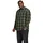 Gingham Twill Langarmhemd Dusty Olive 4XL