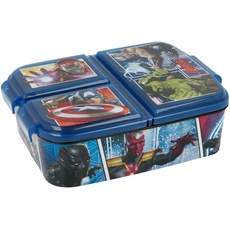Stor Die Avengers - Avengers | Kinder 3-Fach-Sandwich-Box - Kinder-Lunch-Box - Snack-Halter -