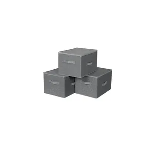 Songmics Aufbewahrungsbox Elisabeth 40 x 30 x 25 cm 3-tlg. schiefergrau
