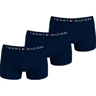 Trunk "3P TRUNK", Herren, Gr. L (52), 3 Stk., blau (3x desert sky), Jersey, Obermaterial: 95% Baumwolle, 5% Elasthan, TOMMY HILFIGER UNDERWEAR, körpernah, Unterhosen Trunk, mit Tommy Hilfiger Logoschriftzug