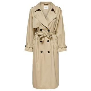 Only Trenchcoat mit Bindegürtel, Sand,