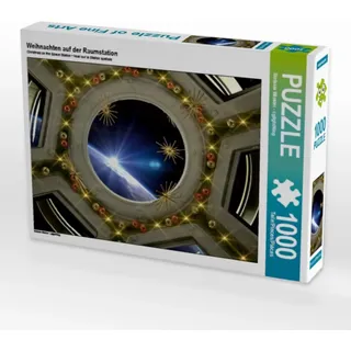CALVENDO Puzzle Weihnachten auf der Raumstation 1000 Teile Puzzle quer | Lege-Größe cm Foto-Puzzle für glückliche Stunden