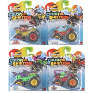 Hot Wheels Monster Trucks Farbwechsel 1:64, 1 Spielzeugtruck für Kinder, Monstertruck, 3 Jahr(e), Kunststoff, Metall, Mehrfarbig - Silber