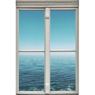 queence Wandsticker »Meer« Wandsticker, Wandbild, selbstklebend, 3D, Fenster, blau