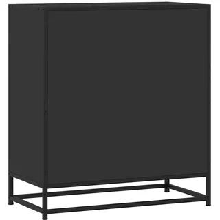 vidaXL Sideboard Schwarz 68x35x76 cm Holzwerkstoff und Metall