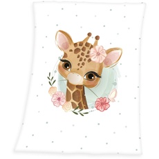 Bild Giraffe Microfaserflausch-Decke, 75x100 cm, 100% Polyester