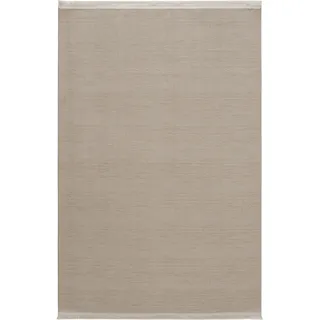 Teppich SEHRAZAT "Diamond 7860, auch als Läufer", beige, B:120cm H:8mm L:170cm, Polyester, Viskose, Teppiche, Teppich, Kurzflor, Streifen, Viskose, leichter Glanz, mit Fransen, Wohnzimmer