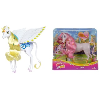 Simba 109480095 - Mia und Me Magisches Einhorn Onchao/mit Licht und Sound/Bewegliche Flügel/spielt Titelsong / 25cm & 109480094 - Mia and Me Einhorn Lyria