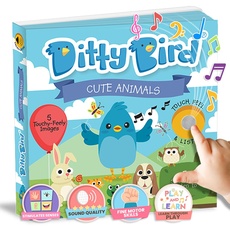 Ditty Bird Baby Cute Animals | Babyspielzeug mit 5 Sounds und Fühlelementen zum streicheln und hören | kleine & süße Tiere für Kinder ab 6 Monaten