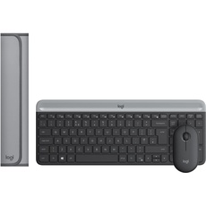 Logitech Desk Mat – Studio-Serie, multifunktionale große Schreibtischunterlage + MK470 Slim Wireless Keyboard & Mouse Combo