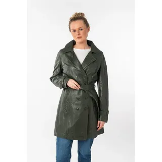 Mauritius Ledermantel »GWTaresa« mit Bindegürtel, 2 Stk. Leder-Trenchcoat mit Bindegürtel, grün,