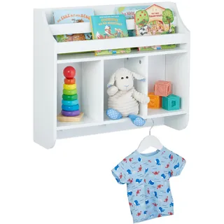 Relaxdays Kinderregal Relaxdays 51,5 x 60 x 17,5 cm MDF weiß