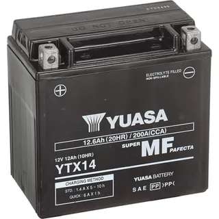 YUASA Ersatzbatterie SLA AGM YTX14H-BS 12V