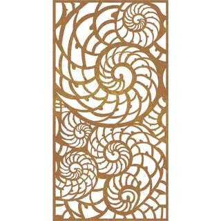 vidaXL Garten-Wanddeko 105x55 cm Cortenstahl Muschel-Design - Braun