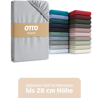 OTTO home Spannbettlaken Jersey 70 x 200 cm hellgrau