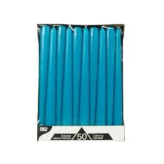 Papstar Leuchterkerzen 25 cm türkis 100 St.
