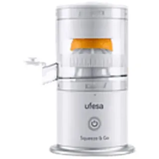 Ufesa Squeeze & Go White, kabelloser, wiederaufladbarer elektrischer Entsafter, tragbar, multifunktionaler Fruchtnährstoffextraktor, USB-Aufladung, 220ml Fassungsvermögen, BPA-frei