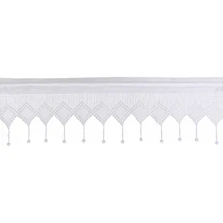 HOSSNER - ART OF HOME DECO Attersee Stangendurchzug 125 x 50 cm Weiß 1 Stk.