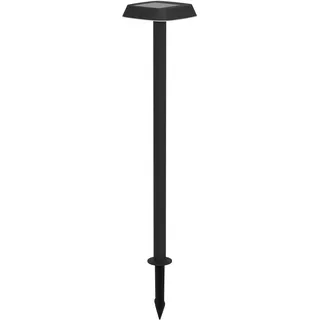 EGLO LED Solarlampe stehend Dreoli, Außenlampe mit Erdspieß und Bewegungsmelder, Solar Stehlampe außen, Down Light, Außenleuchte Garten aus schwarzem Kunststoff, IP44