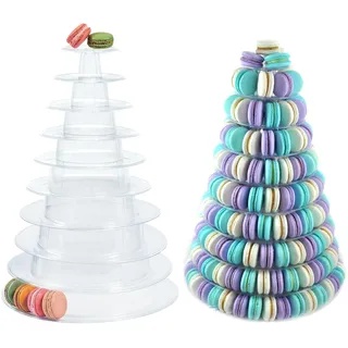 10 Etagen runder Macaron-Turm-Ständer Macaron-Display Cupcake-Halter | Desserts, Cupcake-Halter, Teller für Hochzeit, Geburtstag, Babyparty, Party-Dekoration