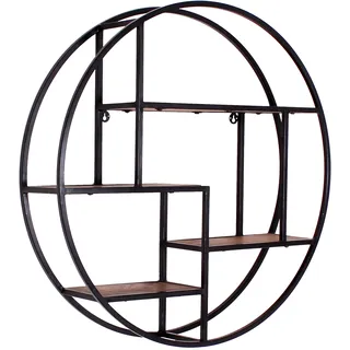 SIT Möbel Wandregal Panama 75 x 20 x 75 cm Schwarz