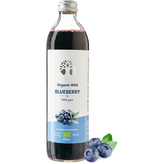 LOOV Bio Wildheidelbeersaft, 500 ml, aus nordischen Wäldern, hoher Gehalt an Antioxidantien, 100% direkt gepresste Heidelbeeren, nicht aus Konzentrat, ohne Wasser- und Zuckerzusatz