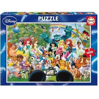 Educa Puzzle 1000 Teile für Erwachsene | Disney Welt, 1000 Teile Puzzle für Erwachsene und Kinder ab 14 Jahren, Disney World (16297)