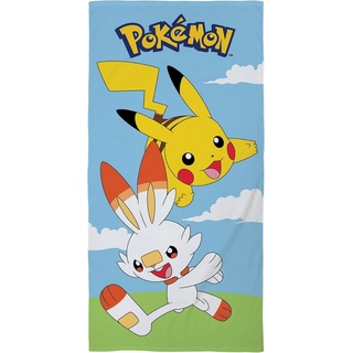 Halantex POKEMON PIKACHU Duschtuch Strandtuch Badetuch 70 x 140 cm