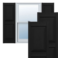 Ekena Millwork LP2S12X03500BL Lifetime Vinyl-Standard-Verschluss (pro Paar), Schwarz, 30,5 cm B x 88,9 cm H