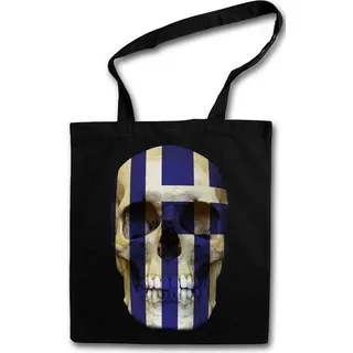 Urban Backwoods Classic Greece Skull Flag, Stofftasche, Farbe: Schwarz - Schwarz